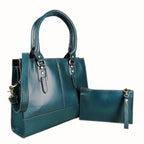 The Signature 15" Leather Laptop Bag, Bottle Green