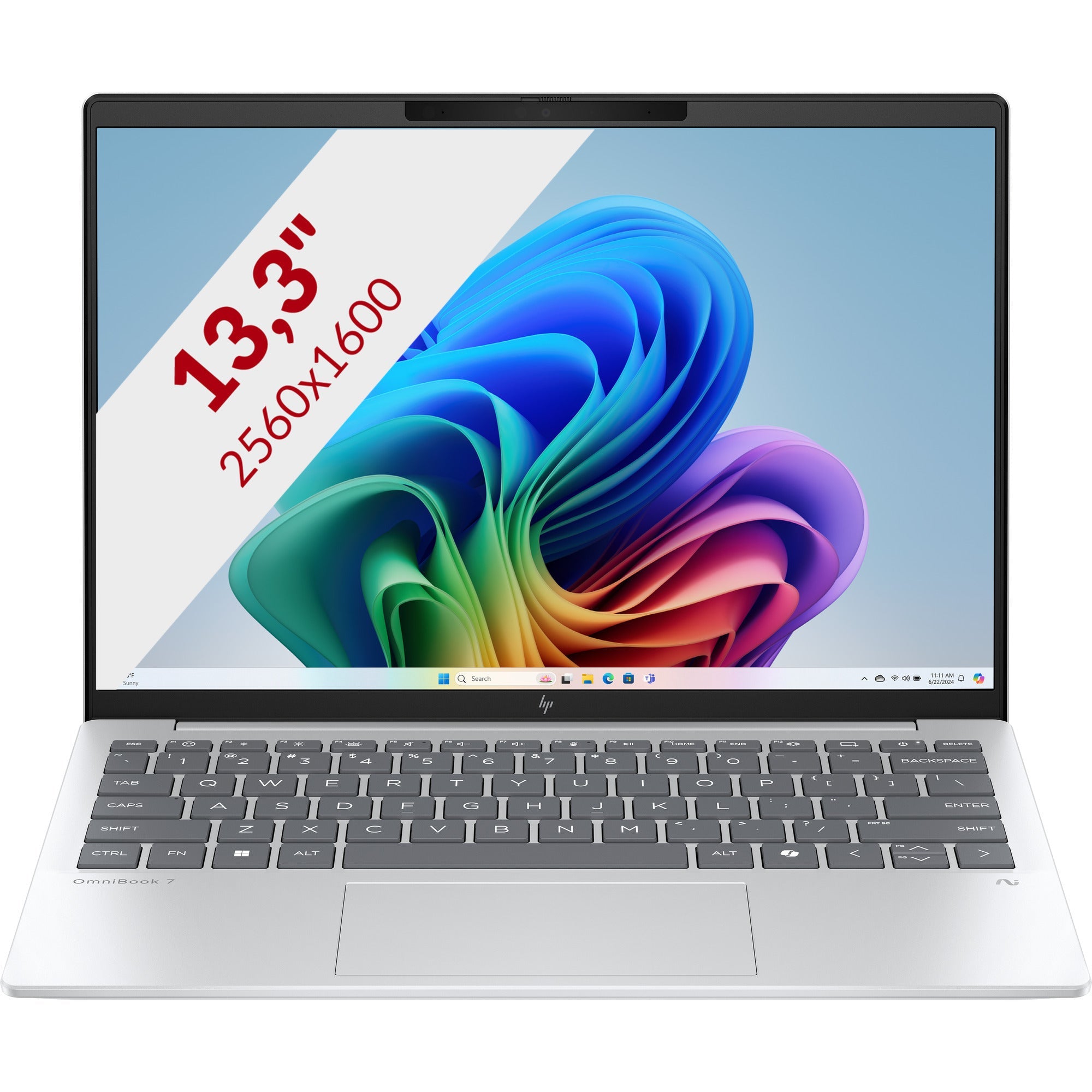 HP Omnibook 7 AeroGai 13-bg1076nd 13.3 Copilot+ Laptop (Silver | Ryzen AI 7 350 | Radeon 860M | 32 GB | 1 TB SSD)