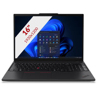 Lenovo thinkpad t16 gen 4 (21qe005bmh) 16" laptop (zwart | core ultra 5 225u | intel graphics | 16 gb | 512 gb ssd)